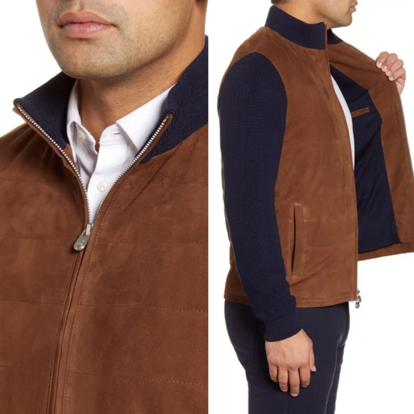 Peter Millar | Goat Suede Hybrid Wool Cardigan Zip Up Jacket Size XL - Picture 16 of 16